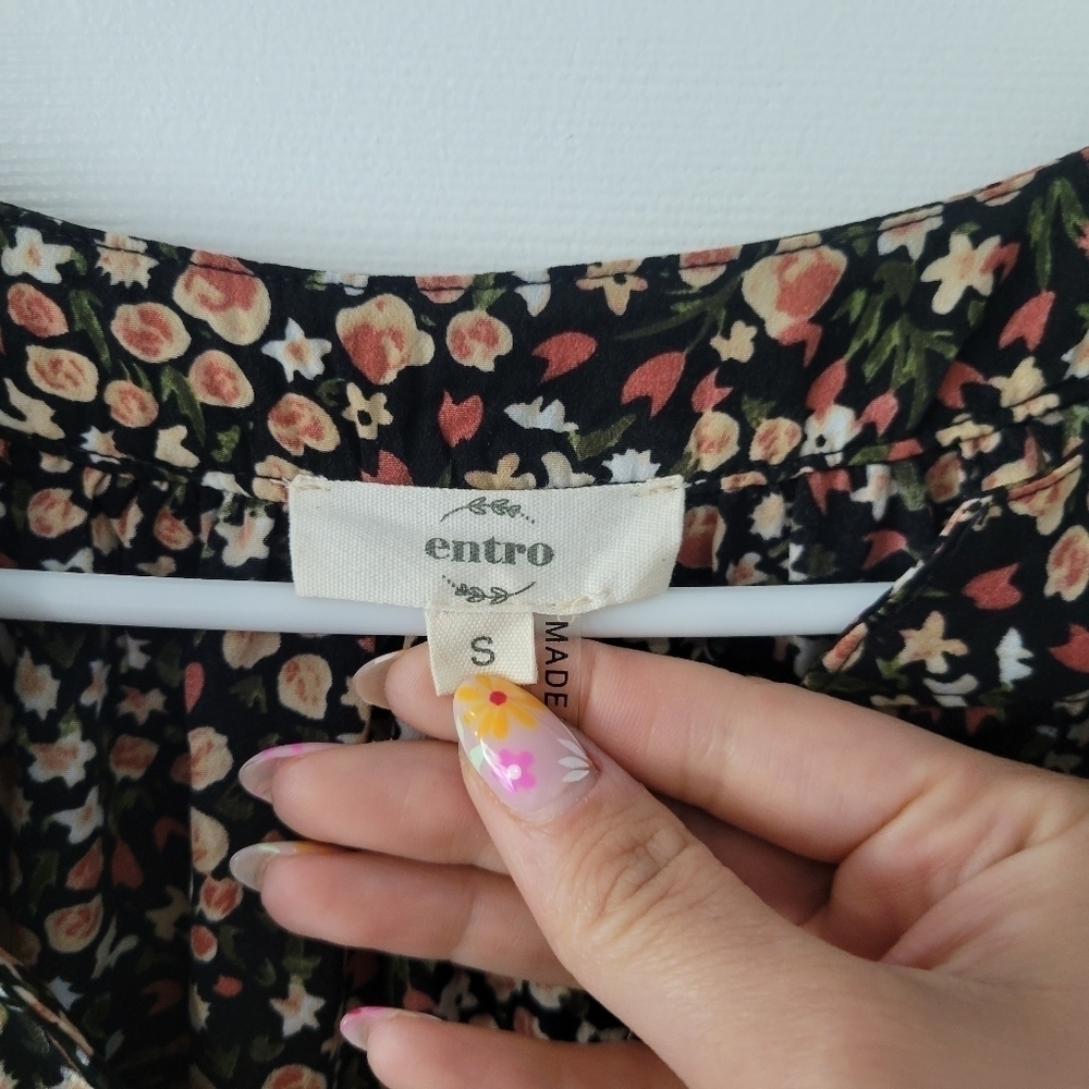 Entro Floral Long sleeve Mini Dress - Picture 2 of 6